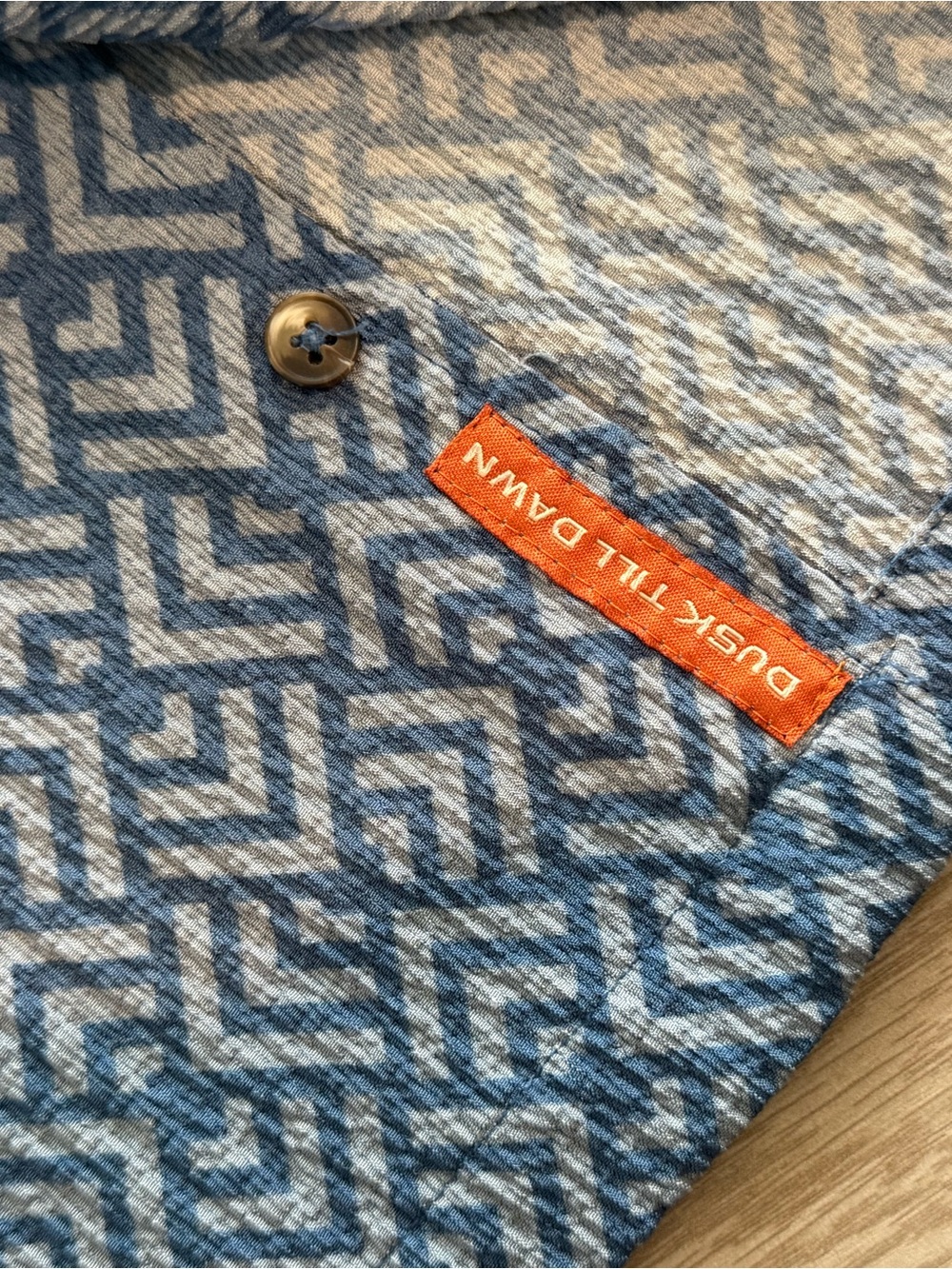 Sovereign Code Blue Patterned Button-Up - Picture 6 of 6